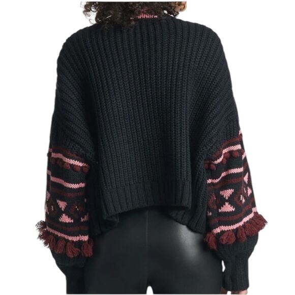 NWT Sachin + Babi Landon Knit - Black Burgundy Peony Cardagin – Sz XL - Picture 5 of 14